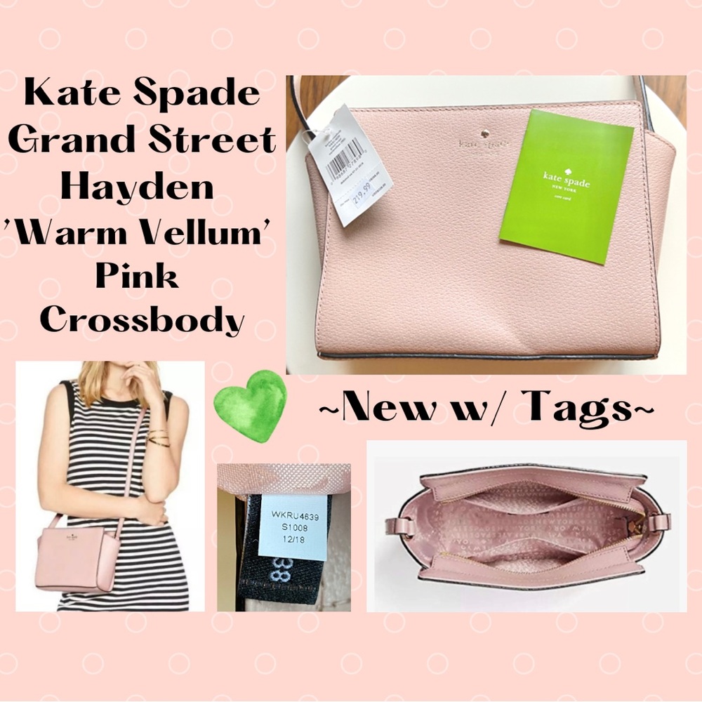 Kate Spade Grand Street Hayden Pink Crossbody Bag